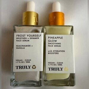 TRULY Face Serums Duo —Frost Yourself and Pineapple Glow 1.7oz each NEW